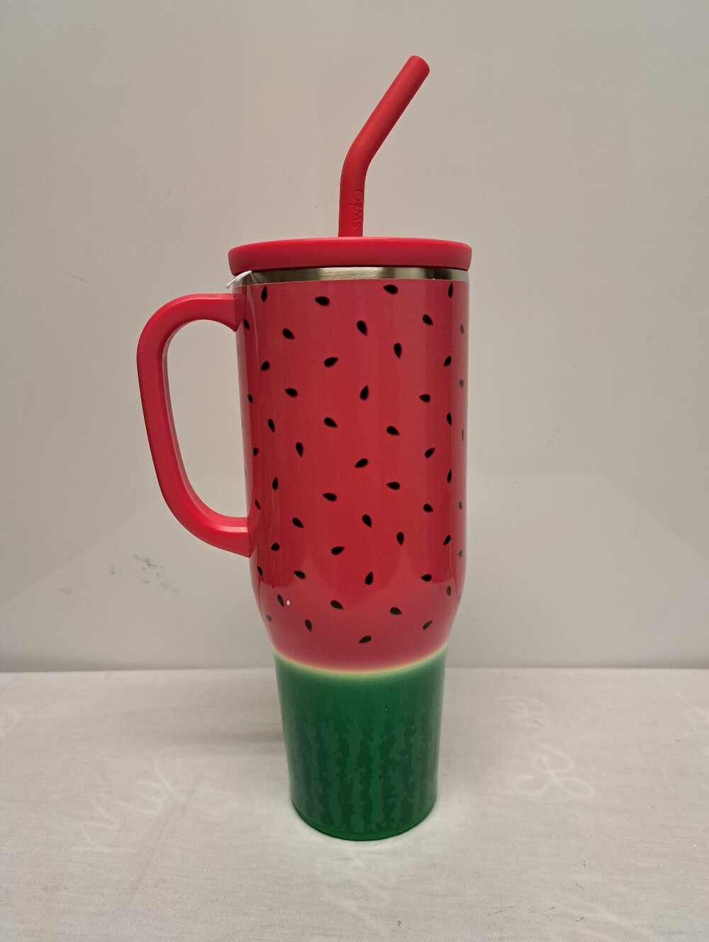 Swig Life 40oz Watermelon Travel Tumbler with Straw - Pink & Green